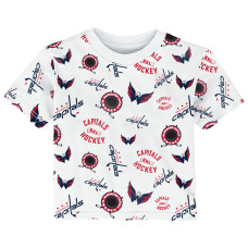 Детская Washington Capitals Outerstuff White Run Down All-Over-Print T-Shirt Детская Washington Capitals Outerstuff White Run Down All-Over-Print T-Shirt