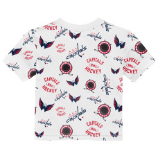 Детская Washington Capitals Outerstuff White Run Down All-Over-Print T-Shirt Детская Washington Capitals Outerstuff White Run Down All-Over-Print T-Shirt