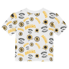 Футболка для малыша Boston Bruins Outerstuff White Run Down All-Over-Print