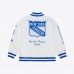 New York Rangers Mitchell & Ness White Arctic Lightweight Satin Full-Snap Jacket