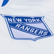 New York Rangers Mitchell & Ness White Arctic Lightweight Satin Full-Snap Jacket