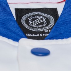 New York Rangers Mitchell & Ness White Arctic Lightweight Satin Full-Snap Jacket