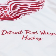 Detroit Red Wings Mitchell & Ness White Arctic Lightweight Satin Full-Snap Jacket