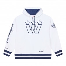 Washington Capitals Mitchell & Ness White Arctic Fleece Hoodie