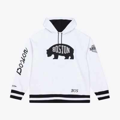 Boston Bruins Mitchell & Ness White Arctic Fleece Hoodie