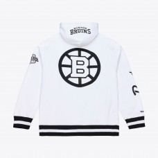 Boston Bruins Mitchell & Ness White Arctic Fleece Hoodie