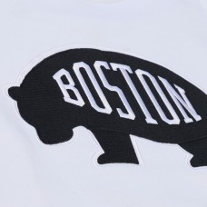 Boston Bruins Mitchell & Ness White Arctic Fleece Hoodie