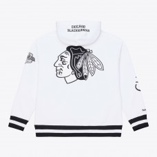 Chicago Blackhawks Mitchell & Ness White Arctic Fleece Hoodie