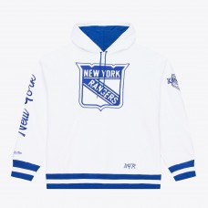 New York Rangers Mitchell & Ness White Arctic Fleece Hoodie New York Rangers Mitchell & Ness White Arctic Fleece Hoodie