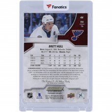 Brett Hull St. Louis Blues Autographed 2019-20 Upper Deck Engrained Game Used Laundry Tag #44 #1/1 Card