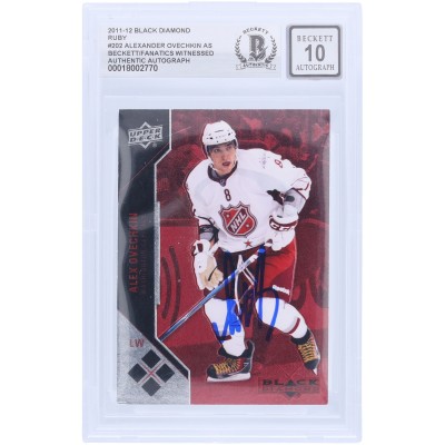 Alexander Ovechkin Washington Capitals Autographed 2011-12 Upper Deck Black Diamond Ruby #202 #/100 Beckett Fanatics Witnessed Authenticated 10 Card