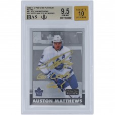 Auston Matthews Toronto Maple Leafs Autographed 2020-21 Upper Deck O-Pee-Chee Platinum Retro Gold Ink #R-2 Beckett Fanatics Witnessed Authenticated 9.5/10 Card with Go Leafs Go! Inscription