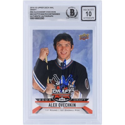 Alexander Ovechkin Washington Capitals Autographed 2014-15 Upper Deck NHL Draft Redemption #D-4 Beckett Fanatics Witnessed Authenticated 10 Card