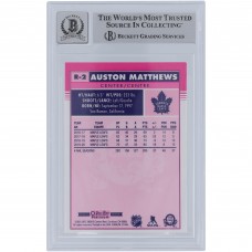 Auston Matthews Toronto Maple Leafs Autographed 2020-21 Upper Deck O-Pee-Chee Platinum Retro Gold Ink #R-2 Beckett Fanatics Witnessed Authenticated 10 Card with Go Leafs Go Inscription