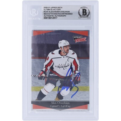 Alexander Ovechkin Washington Capitals Autographed 2020-21 Upper Deck Extended Series Ultimate Victory #UV-3 Beckett Fanatics Witnessed Authenticated Card