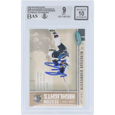 Alexander Ovechkin Washington Capitals Autographed 2005-06 Upper Deck Parkhurst Season Highlights #588 Beckett Fanatics Witnessed Authenticated 9/10 Rookie Card
