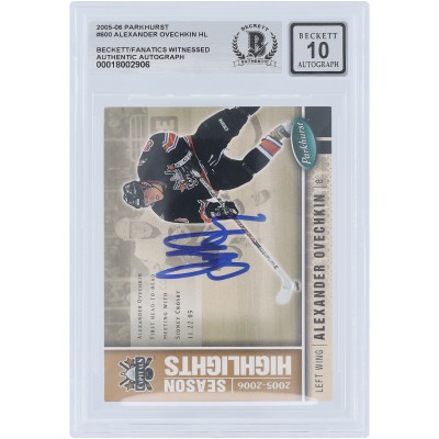 Alexander Ovechkin Washington Capitals Autographed 2005-06 Upper Deck Parkhurst Season Highlights #600 Beckett Fanatics Witnessed Authenticated 10 Rookie Card