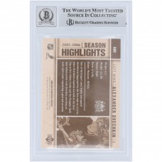 Alexander Ovechkin Washington Capitals Autographed 2005-06 Upper Deck Parkhurst Season Highlights #600 Beckett Fanatics Witnessed Authenticated 9/10 Rookie Card