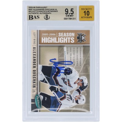 Alexander Ovechkin Washington Capitals Autographed 2005-06 Upper Deck Parkhurst Season Highlights #597 Beckett Fanatics Witnessed Authenticated 9.5/10 Rookie Card