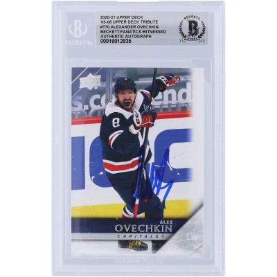 Alexander Ovechkin Washington Capitals Autographed 2020-21 Upper Deck Extended Series 05-06 Upper Deck Tribute #T-70 Beckett Fanatics Witnessed Authenticated Card