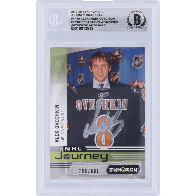Alexander Ovechkin Washington Capitals Autographed 2019-20 Upper Deck Synergy NHL Journey Draft Day Silver Ink #NP-10 #/999 Beckett Fanatics Witnessed Authenticated Card