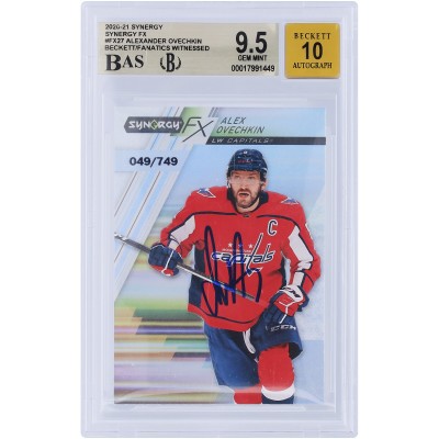Alexander Ovechkin Washington Capitals Autographed 2020-21 Upper Deck Synergy FX #FX-27 #/749 Beckett Fanatics Witnessed Authenticated 9.5/10 Card