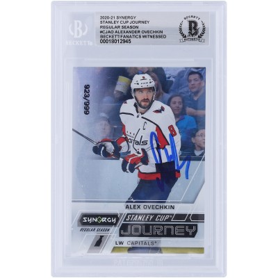 Alexander Ovechkin Washington Capitals Autographed 2020-21 Upper Deck Synergy Stanley Cup Journey Regular Season #CJ-AO #/999 Beckett Fanatics Witnessed Authenticated Card