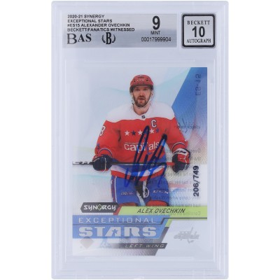 Alexander Ovechkin Washington Capitals Autographed 2020-21 Upper Deck Synergy Exceptional Stars #ES-15 #/749 Beckett Fanatics Witnessed Authenticated 9/10 Card