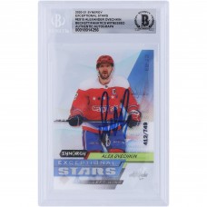 Alexander Ovechkin Washington Capitals Autographed 2020-21 Upper Deck Synergy Exceptional Stars #ES-15 #/749 Beckett Fanatics Witnessed Authenticated Card