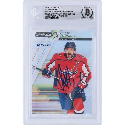Alexander Ovechkin Washington Capitals Autographed 2020-21 Upper Deck Synergy FX #FX-27 #/749 Beckett Fanatics Witnessed Authenticated Card