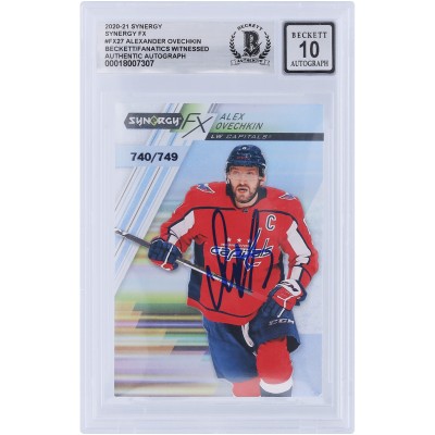 Alexander Ovechkin Washington Capitals Autographed 2020-21 Upper Deck Synergy FX #FX-27 #/749 Beckett Fanatics Witnessed Authenticated 10 Card