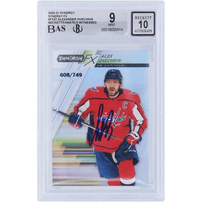Alexander Ovechkin Washington Capitals Autographed 2020-21 Upper Deck Synergy FX #FX-27 #/749 Beckett Fanatics Witnessed Authenticated 9/10 Card
