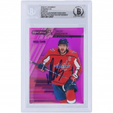 Alexander Ovechkin Washington Capitals Autographed 2020-21 Upper Deck Synergy Purple Synergy FX #FX-27 #/349 Beckett Fanatics Witnessed Authenticated Card
