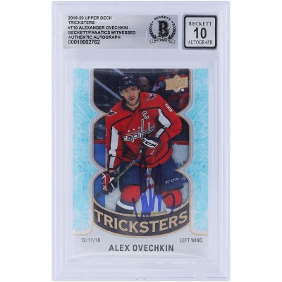 Alexander Ovechkin Washington Capitals Autographed 2019-20 Upper Deck Tricksters #T-10 Beckett Fanatics Witnessed Authenticated 10 Card