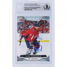 Alexander Ovechkin Washington Capitals Autographed 2019-20 Upper Deck MVP Checklist #100 Beckett Fanatics Witnessed Authenticated Card