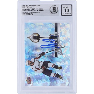 Alexander Ovechkin Washington Capitals Autographed 2021-22 Upper Deck MVP Hart Attack #HA-9 Beckett Fanatics Witnessed Authenticated 10 Card