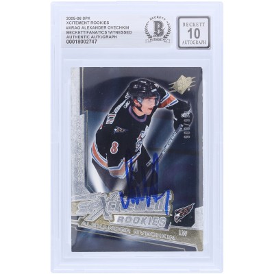 Alexander Ovechkin Washington Capitals Autographed 2005-06 Upper Deck SPx Xcitement Rookies #XR-AO #/999 Beckett Fanatics Witnessed Authenticated 10 Rookie Card