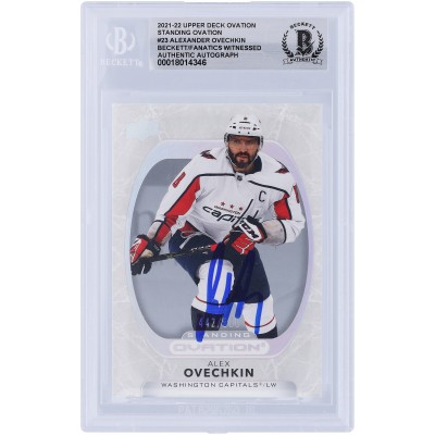 Alexander Ovechkin Washington Capitals Autographed 2021-22 Upper Deck Ovation Standing Ovation #23 #/500 Beckett Fanatics Witnessed Authenticated Card
