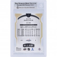 Alexander Ovechkin Washington Capitals Autographed 2020-21 Upper Deck Allure Green Quartz Die Cut #1 #/99 Beckett Fanatics Witnessed Authenticated Card