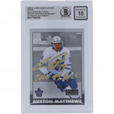Auston Matthews Toronto Maple Leafs Autographed 2020-21 Upper Deck O-Pee-Chee Platinum Retro Gold Ink #R-2 Beckett Fanatics Witnessed Authenticated 10 Card with 2016 #1 Pick Inscription