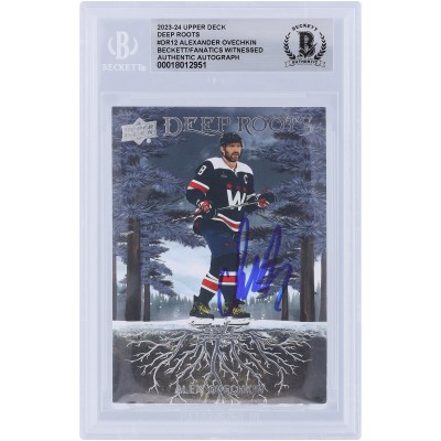 Alexander Ovechkin Washington Capitals Autographed 2023-24 Upper Deck Deep Roots #DR-12 Beckett Fanatics Witnessed Authenticated Card