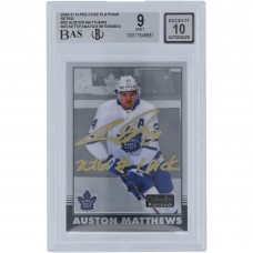 Auston Matthews Toronto Maple Leafs Autographed 2020-21 Upper Deck O-Pee-Chee Platinum Retro Gold Ink #R-2 Beckett Fanatics Witnessed Authenticated 9/10 Card with 2016 #1 Pick Inscription
