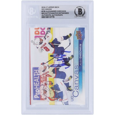 Alexander Ovechkin Washington Capitals Autographed 2016-17 Upper Deck UD Canvas #C85 Beckett Fanatics Witnessed Authenticated Card