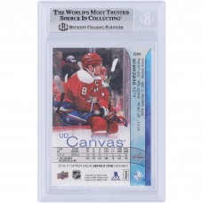 Alexander Ovechkin Washington Capitals Autographed 2016-17 Upper Deck UD Canvas #C85 Beckett Fanatics Witnessed Authenticated Card