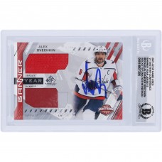 Alexander Ovechkin Washington Capitals Autographed 2021-22 Upper Deck SP Games Used 21 Eastern Conference Banner Year Red Jersey Red/Gray Banner Relics #BYA-AO Beckett Fanatics Witnessed Authenticated 10 Card