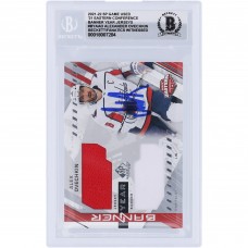 Alexander Ovechkin Washington Capitals Autographed 2021-22 Upper Deck SP Games Used 21 Eastern Conference Banner Year Red Jersey White Banner Relics #BYA-AO Beckett Fanatics Witnessed Authenticated 10 Card