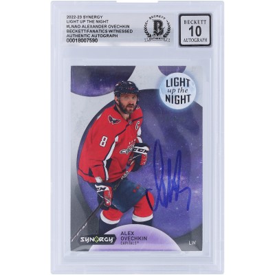 Alexander Ovechkin Washington Capitals Autographed 2022-23 Upper Deck Synergy Light Up The Night #LN-AO #/899 Beckett Fanatics Witnessed Authenticated 10 Card