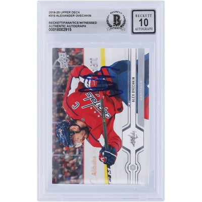 Alexander Ovechkin Washington Capitals Autographed 2019-20 Upper Deck #310 Beckett Fanatics Witnessed Authenticated 10 Card