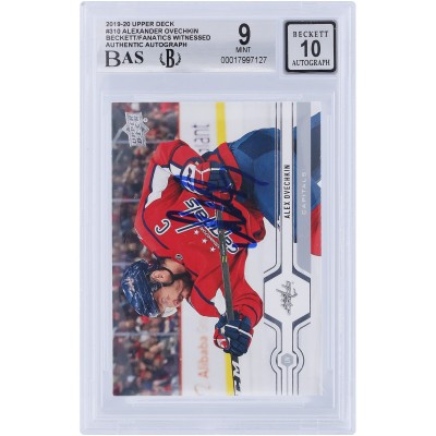 Alexander Ovechkin Washington Capitals Autographed 2019-20 Upper Deck #310 Beckett Fanatics Witnessed Authenticated 9/10 Card