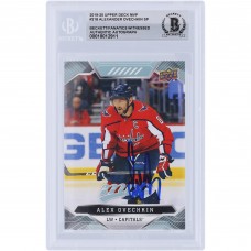 Alexander Ovechkin Washington Capitals Autographed 2019-20 Upper Deck MVP #218 Beckett Fanatics Witnessed Authenticated Card